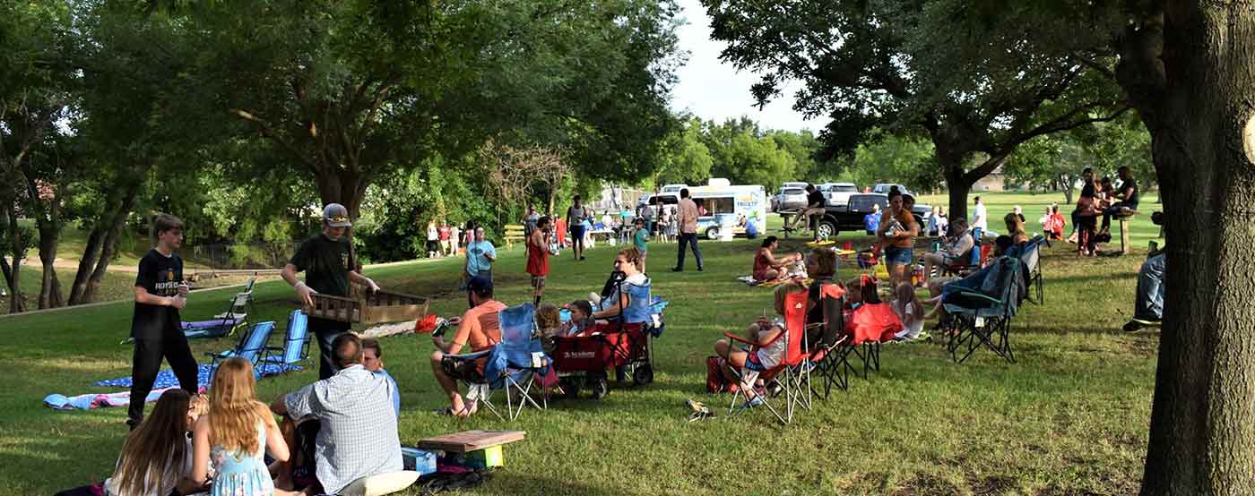 people in a park in Royse City, TX